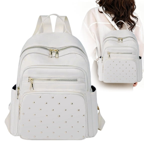 Leather Laptop Backpack Purse For Women Work Travel With Top Handle Satchel
