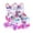 Pink, variant on 4 Size Adjustable Light Roller Skates for Boys Girls Toddlers Beginners