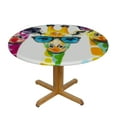 thumbnail image 3 of Patifu Giraffes Pop Art Round Tablecloth Stain-Resistant Washable for Indoor Outdoor Restaurants Weddings Parties Picnic Camping Kitchen Dining Home 31"-35, 3 of 8