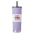 thumbnail image 6 of BUILT Torrent 24 oz Stainless Steel Insulated Tumbler Water Bottle with Straw and Lid, Lavender, 6 of 12