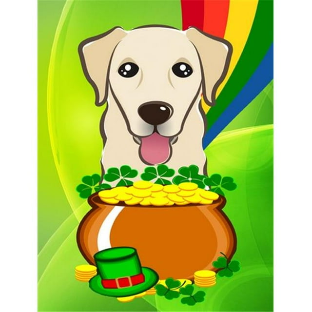 Carolines Treasures BB1996GF Golden Retriever St. Patricks Jour Drapeau Jardin