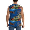 thumbnail image 4 of Bixox Men's Colorful Coral Reef Printed Shirt Sleeveless Fitness Tank Top-3X-Large, 4 of 7