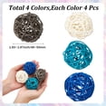 thumbnail image 2 of 16Pcs 4 Colors Wicker Rattan Balls Decorative Orbs Vase Fillers for Craft Party Wedding Decoration Mixed Color 49~50mm 4pcs/color, 2 of 7