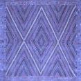 thumbnail image 1 of Ahgly Company Machine Washable Indoor Square Southwestern Blue Country Area Rugs, 5' Square, 1 of 4