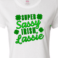thumbnail image 4 of Inktastic Super Sassy Irish Lassy with Green 4 Leaf Clovers Women's T-Shirt, 4 of 5