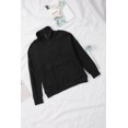 thumbnail image 1 of ABPHQTO Sudadera de mujer negra con cuello cremallera y bolsillos en color liso, 1 of 5