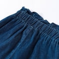 thumbnail image 5 of SEROYE Girls' Denim Shorts, Ruffled Elastic Waist 2-12Y Casual Summer Short Jeans for Toddler and Girls, Dark Blue 2-3 Years, 5 of 6