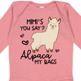 thumbnail image 4 of Inktastic Mimi's You Say Alpaca My Bags Boys or Girls Long Sleeve Baby Bodysuit, 4 of 5