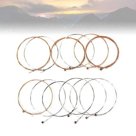 WASHWEPE 12Pcs Acoustic Electric Guitar Strings For Musicians 10 x 10 x 0.39In
