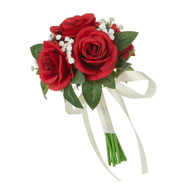 Ramo de novia, ramo de dama de honor, romántico, elegante, floral, centros de mesa para boda Rojo
