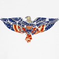 thumbnail image 3 of CafePress - Retro Eagle And USA Flag Kids Baseball Jersey - Kids Cotton Baseball Jersey, 3/4 Sleeve Shirt, 3 of 4