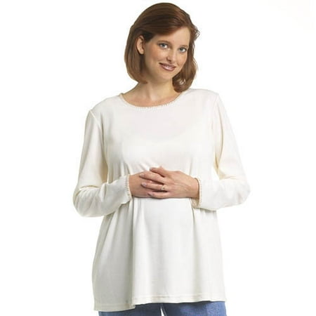 Announcements Maternity Long Sleeve Crew Neck Top
