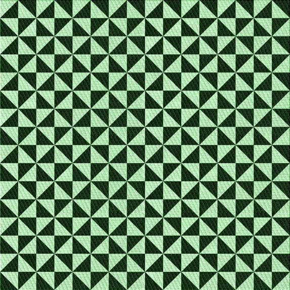 Ahgly Company Machine Washable Indoor Square Transitional Light Green Area Rugs, 8' Square