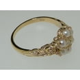 thumbnail image 2 of LBG LetsBuyGold 14k Yellow Gold Cultured Pearl & Real Diamond Womens Anniversary Ring - Size 10.25 (0.09 cttw, H-I Color, I2-I3 Clarity), 2 of 5