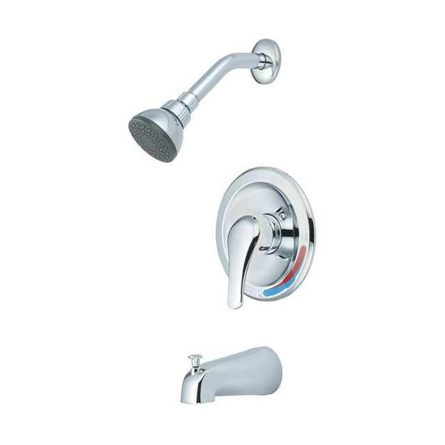Elite P-2300T Ensemble de Garnitures de Baignoire et de Douche à une Poignée - Chrome