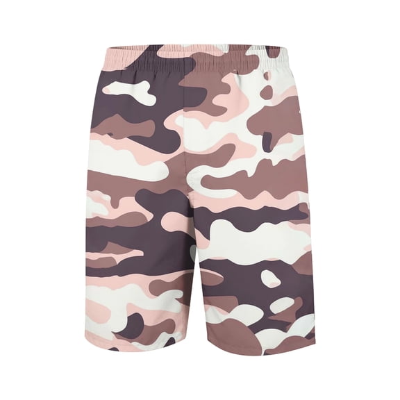 Dresfit Camo Shorts for Men Drawstring Knee Length Board Shorts Summer 2026 Elastic Waist Big and Tall Bermuda Shorts Lounge Graphic Bottoms with Pockets 2XL
