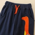 thumbnail image 3 of ibiyuan Toddler Boy Sweatpants 5T Dinosaur Print Sweatpants for Toddler Boys with Drawstring Elastic Waist and Functional Pocket,3-4 Years, 3 of 6