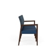 thumbnail image 3 of Pemberly Row Waiting Reception 3 Seat Tandem Seating No Center Arms in Blue, 3 of 5