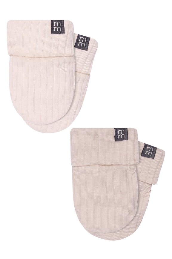 by Gerber Baby Neutral Super Soft Viscose Mittens, Size 0/6 Months