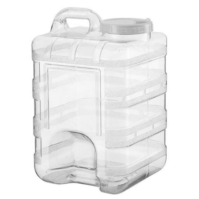 koolsoo Bouteille d'Eau Grande Capacité BPA Réutilisable en Plastique, Contenant d'Eau Carré, Porte-Bouteille pour Camping, Lavage de Voiture, Boisson, Extérieur 15 L