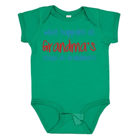 

Inktastic What Happens at Grandma s Gift Baby Boy or Baby Girl Bodysuit