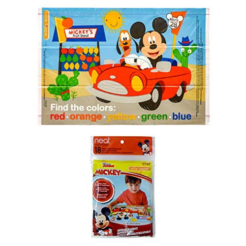 Disney Mickey Mouse Table Topper Disposable Stickon Placemats in
