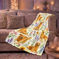 thumbnail image 6 of Golden Retriever Pumpkin Floral autumn celebration, Playful Pet Portrait Pattern, Warm Flannel Blanket for Living Room and Bedroom, Dog Lovers autumn celebration Gift, Pet Lover Home Decor, 6 of 9