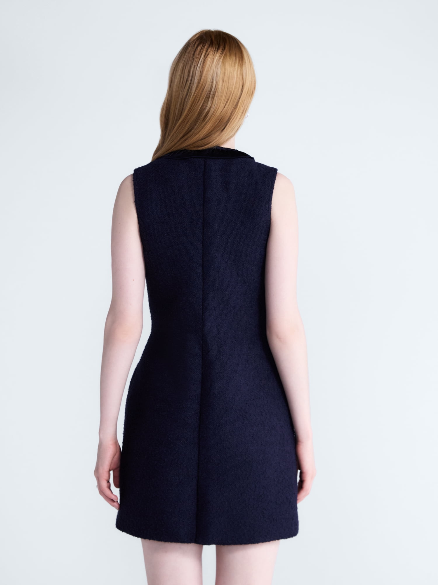 Free Assembly Women's and Women's Plus Sleeveless Button Front Combo Shift Dress, Sizes XS-4X
