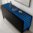 thumbnail image 5 of Black Blue Plaid Table Runner 72 Inches Long, Country Buffalo Checked Gingham Kitchen Coffee Dining Table Decoration for Home Party Birthday Wedding Home Decor 16x72 Inches, 5 of 8