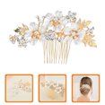 thumbnail image 4 of MasteelfCA Rhinestone Flower Hair Comb Rhinestone Bridal Hair Comb Wedding Hair Comb, 4 of 7