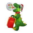thumbnail image 1 of Decoración inflable navideña de dinosaurio, adorable luz para construir, grande, para fiestas de invierno, porche, césped, navideña., 1 of 9
