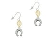 thumbnail image 2 of Delight Jewelry Silvertone Horseshoe Goldtone Leaf French Earrings, 2 of 4