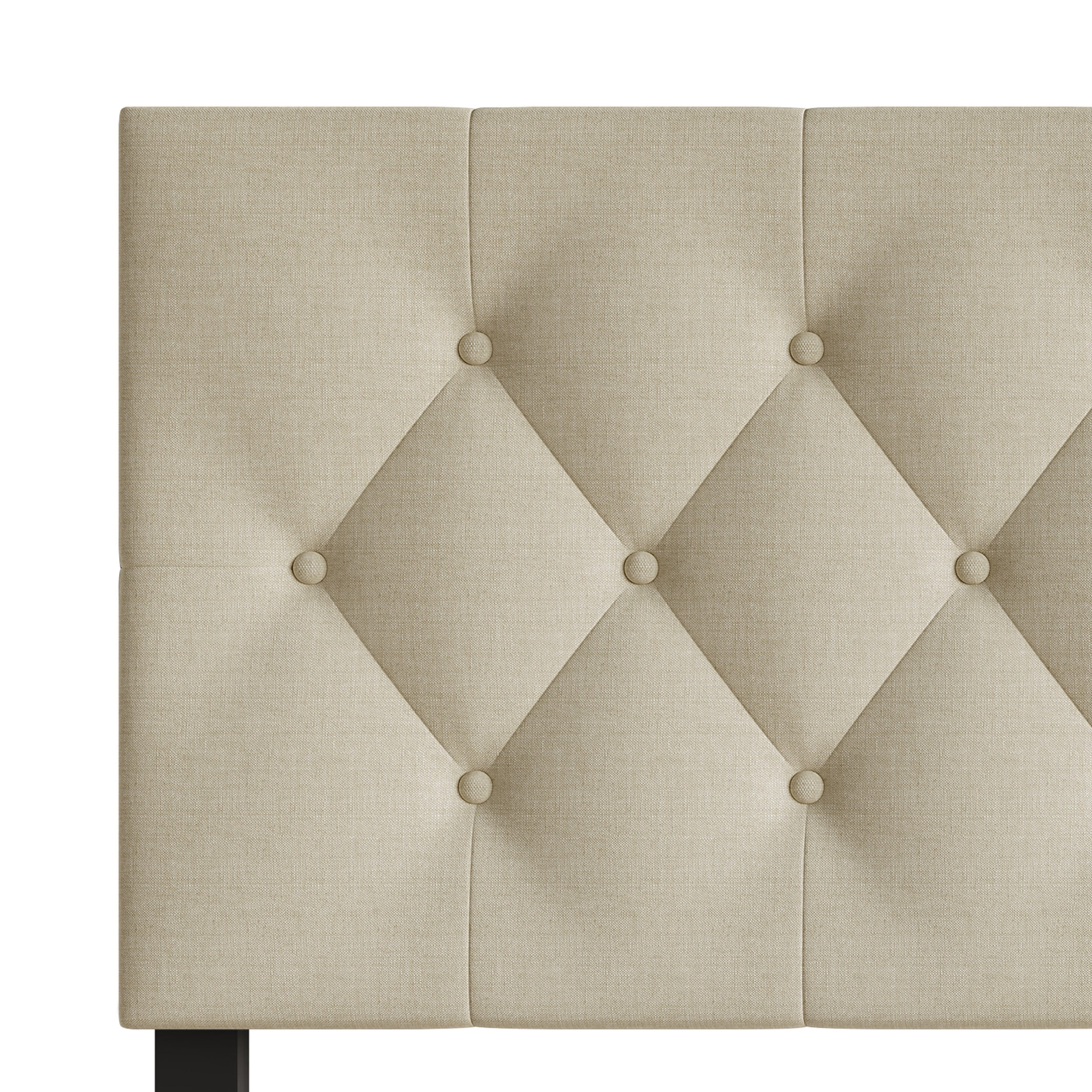 Home Design Gunnison Linen Upholstered Headboard with Button Tufted Design