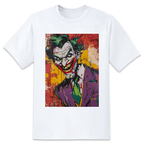 Basic Oversize Tees For WomenClown Loose Boyfriend Shirts Casual Blouse round neck