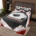thumbnail image 2 of American Football Coverlet Set Boys Sports Competitive Games Quilt Set Soccer Rugby Bedspread Set Queen For Kids Teen Adults,Football Geometric Grid Check Bed Set, 2 of 5