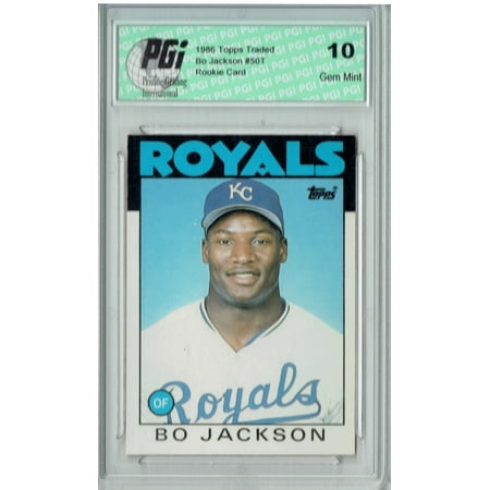 1986 Jose Canseco Rookie Card - Bo Jackson 1986 Topps Traded #50T Rookie Card PGI 10