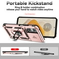 thumbnail image 2 of for Motorola Edge 2024 Rugged Phone Case with Sliding Camera Cover, Kickstand TPU Bumper Drop Proof Durable Military Grade Protective Case Cover for Motorola Edge 2024, Rosegold, 2 of 9
