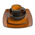thumbnail image 3 of Gibson Soho Lounge Square 16-Piece Dinnerware Set - Amber, 3 of 7
