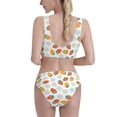 thumbnail image 3 of Fotbe Floral Strawberr Women's High Waisted Bikini Tankini Sets Two Piece Bathing Suits High Cut Scoop Neck Swimsuit-Small, 3 of 8