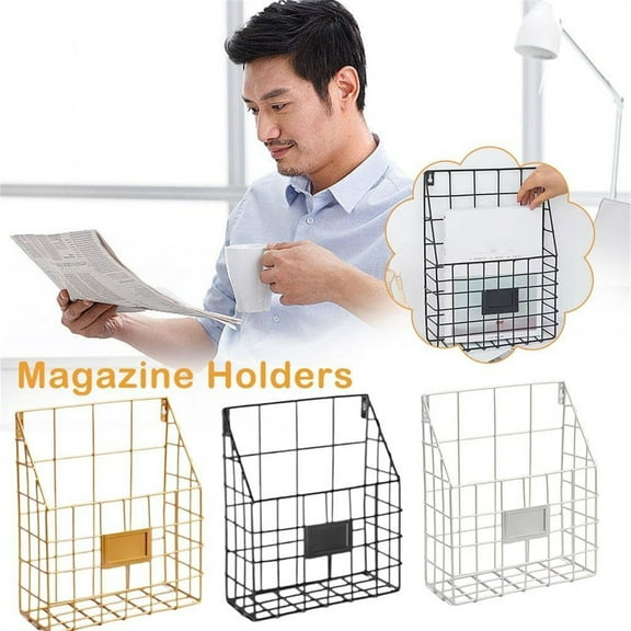 Clearance! Wall Mounted Magazine Holder Wall File Organizer Mesh Hanging File Organizer Hanging Magazine Rack Metal Mail Organizer Storage Holder Magazine Document Rack For Home