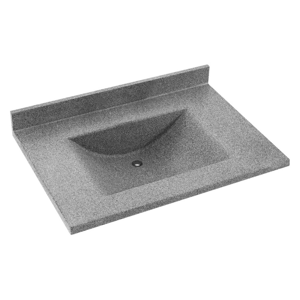 Swanstone CV02237042 Contour Solid Surface SingleBowl Vanity Top 37in