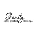 thumbnail image 2 of VWAQ Family, Life's Greatest Blessing Wall Decal Inspirational Quote Family Wall Art VWAQ-2789 (40"W X 15"H), 2 of 2