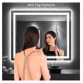 thumbnail image 2 of LED Bathroom Mirror with Lights, Anti-Fog, Dimmable, Backlit and Front Lit, Vanity Mirror for Wall, Memory Function, Tempered Glass, Shatter-Proof, ETL Listed, 2 of 7
