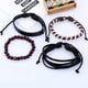 thumbnail image 2 of Pulsera trenzada de moda de 4 piezas, pulsera trenzada ajustable de cuero retro para hombres, 2 of 7