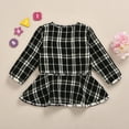 thumbnail image 4 of ibuvkizy Girls Summer Dresses Baby Princess Dress Toddler Kids Baby Girls Plaid Skirt Set Long Sleeve Jacket Coat Top Toddler Birthday Party Gown Kids Cute, 4 of 8