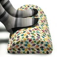 thumbnail image 3 of Cartoon Foot Rest, Continuous Funny Animals in Clothes as Office Workers Colorful Pattern, Non-Slip Backing Adjustable Ergonomic Memory Foam Leg Support for Office, Cream and Multicolor, by Ambesonne, 3 of 5