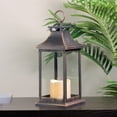 thumbnail image 3 of Northlight Candle Lantern with Flameless LED Candle - 12.5" - Black with Gold, 3 of 3