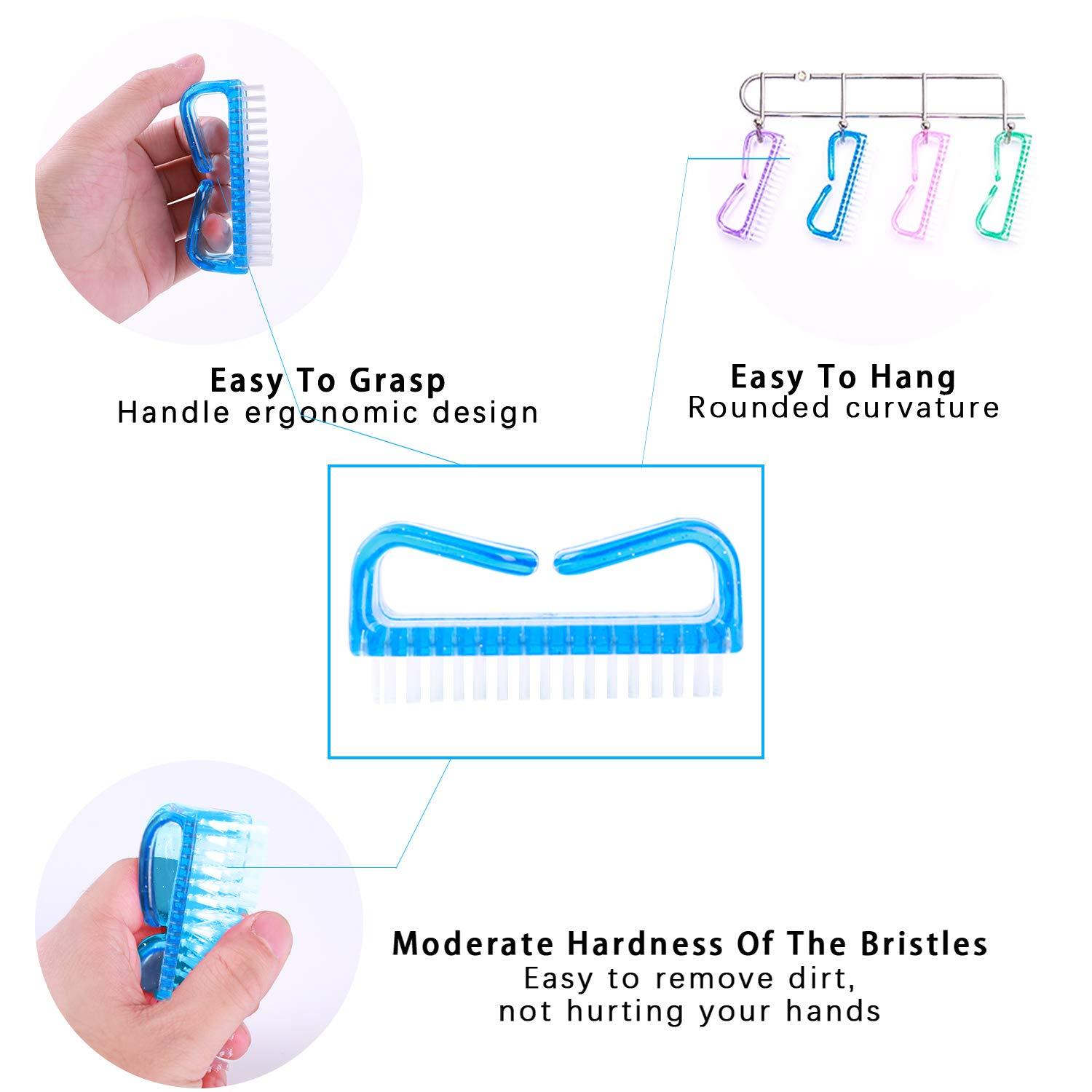 Handle Nail Brush Fingernail Brush Cleaner Hand Scrub Cleaning Brush for Toes，Stainless Steel Foot File Pedicure Metal Surface Tool To Remove Hard Skin Four Color - image 3 of 7