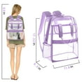 thumbnail image 2 of SANMADROLA Clear Backpack School Backpacks- Large Capacity Waterproof bookbag for School Work Travel,Purple, 2 of 7