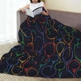thumbnail image 6 of Honeii Colorful Balloons Print Fleece Blanket - Throw Blanket for Bed, Sofa, Couch, Camping, and Travel , Microplush Ultra Soft Warm Blanket-40"x30", 6 of 7